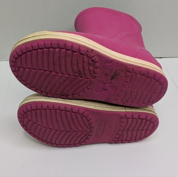 Crocs Hot Pink Rain Boot 10T - Picture 5 of 6
